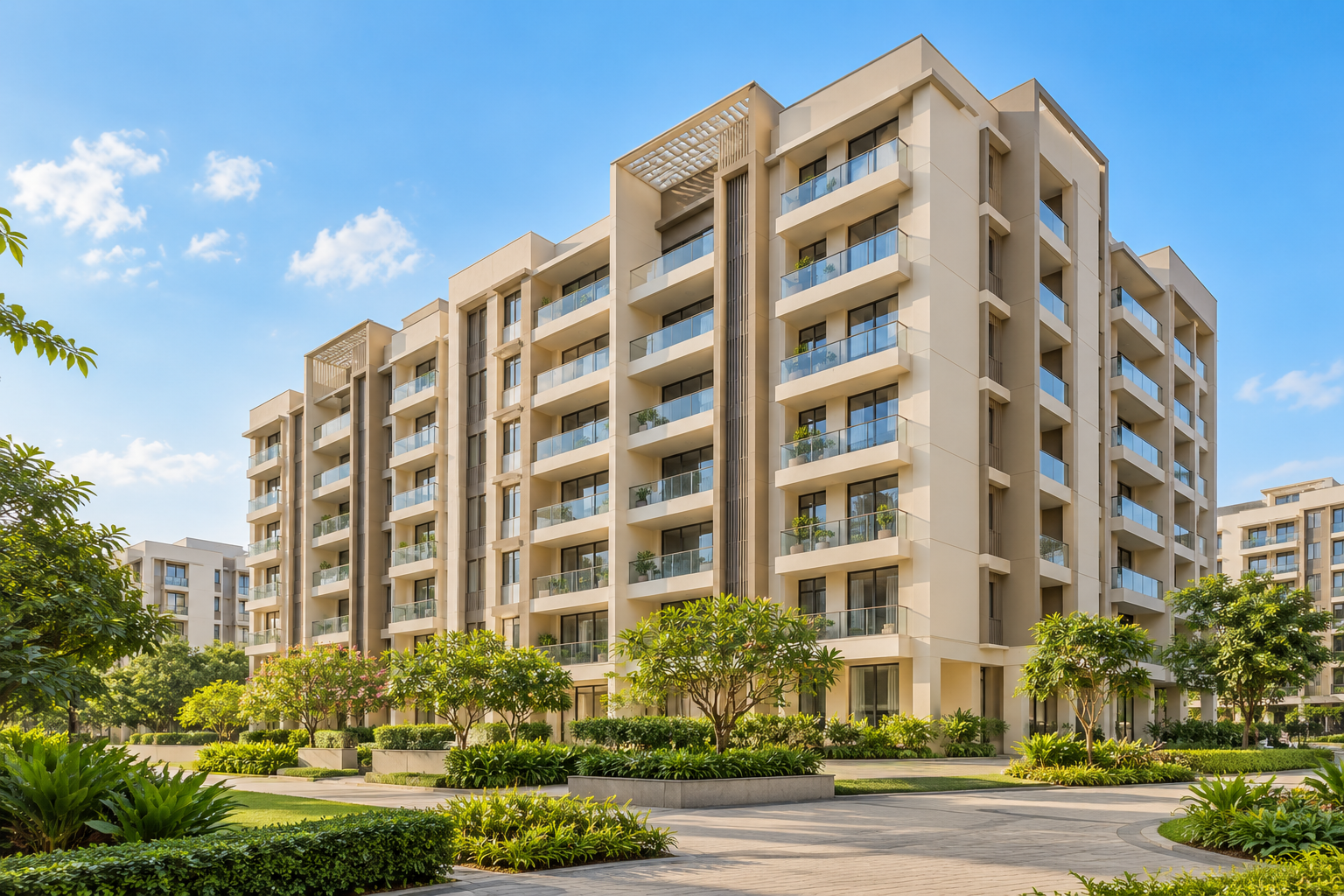 Illustrative residential apartment building