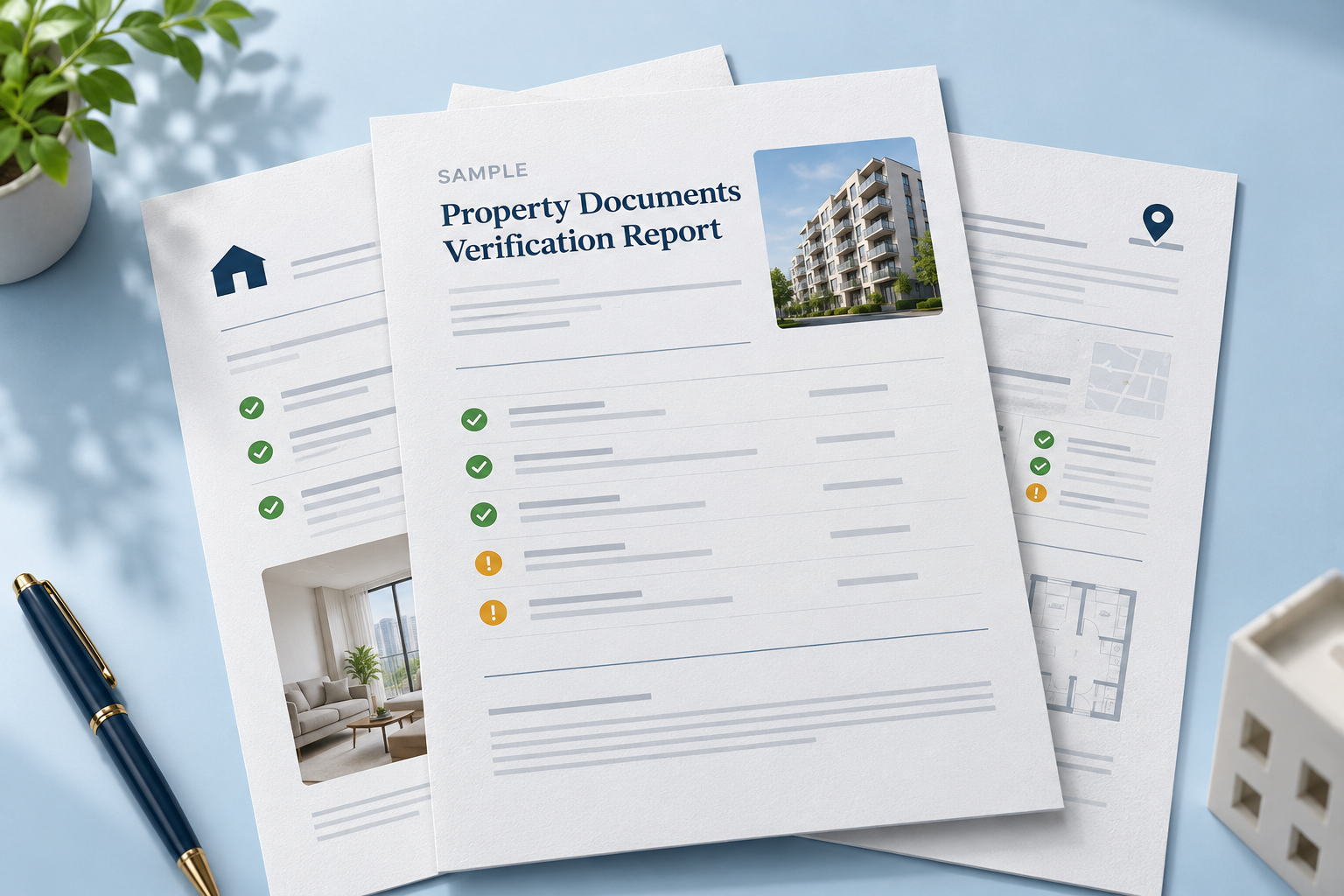 Illustrative sample property documents verification report