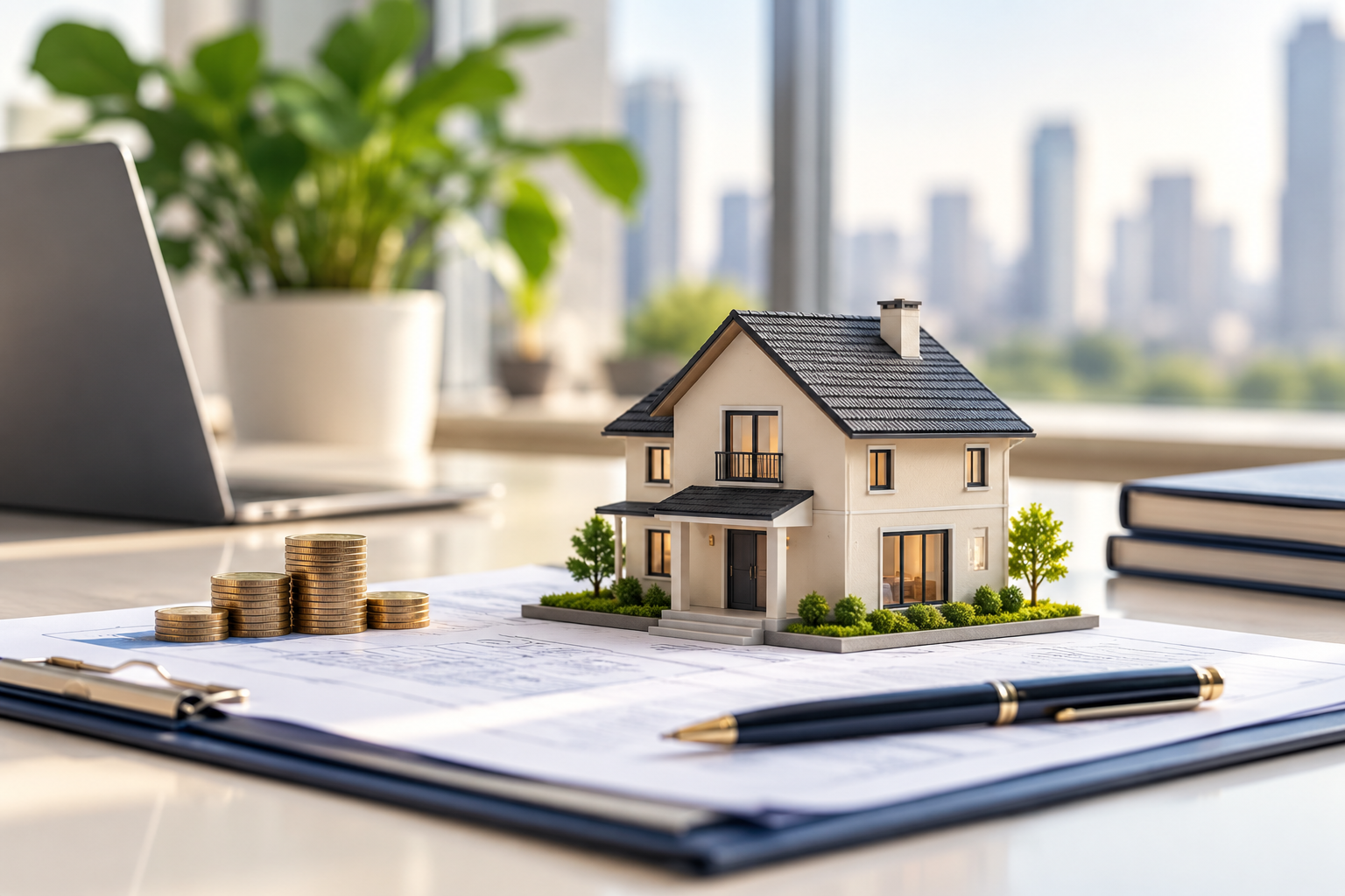 House model on property documents